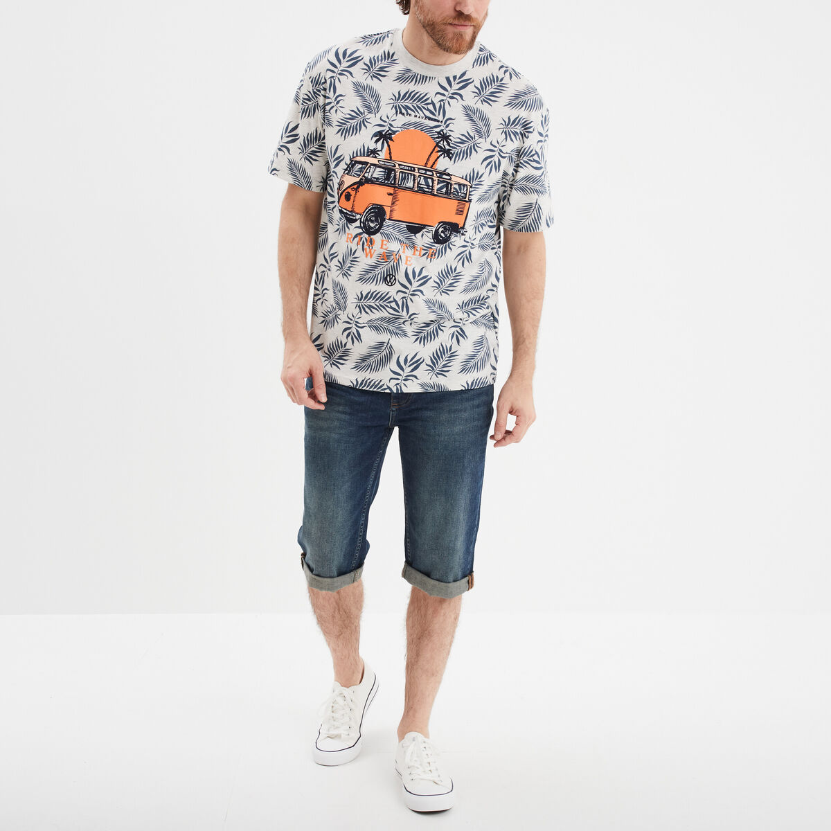 T-shirt manches courtes Volkswagen ivoire homme
