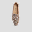Mocassins en cuir compensés pied large multicolore femme