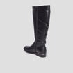 Bottes plates avec la&ccedil;age noir femme