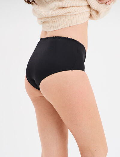 Culotte taille haute noir femme