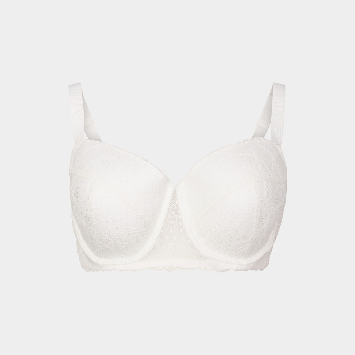 Soutien-gorge emboîtant à dentelle Izzie blanc femme grande taille