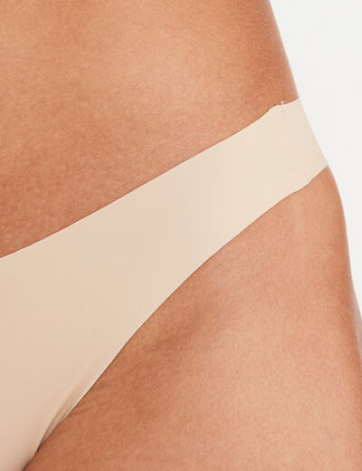 Culotte brésilienne sans couture beige femme