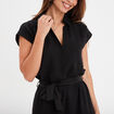 Robe midi col polo et ceinture Liberto noir femme