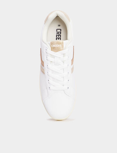 Tennis à lacets détails pailletés Creeks marron femme
