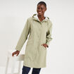 Parka imperm&eacute;able coupe-vent &agrave; capuche vert kaki femme