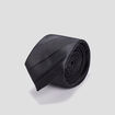 Cravate textur&eacute;e effet satin noir homme