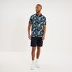 Bermuda short chino straight stretch bleu fonc&eacute; homme