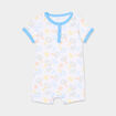 Combishort manches courtes coton blanc b&eacute;b&eacute; gar&ccedil;on