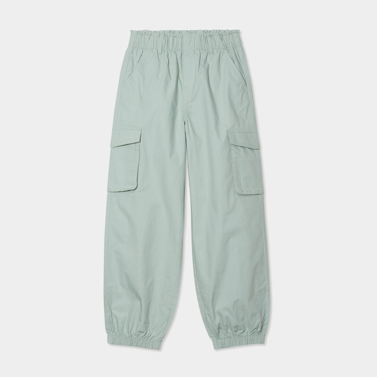 Pantalon parachute battle poches côtés vert pastel fille