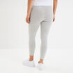 Legging 7/8 &egrave;me taille &eacute;lastiqu&eacute;e gris clair femme