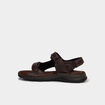 Sandales &agrave; scratchs marron homme