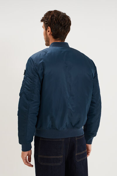 Blouson bomber d&eacute;perlant Liberto bleu marine homme