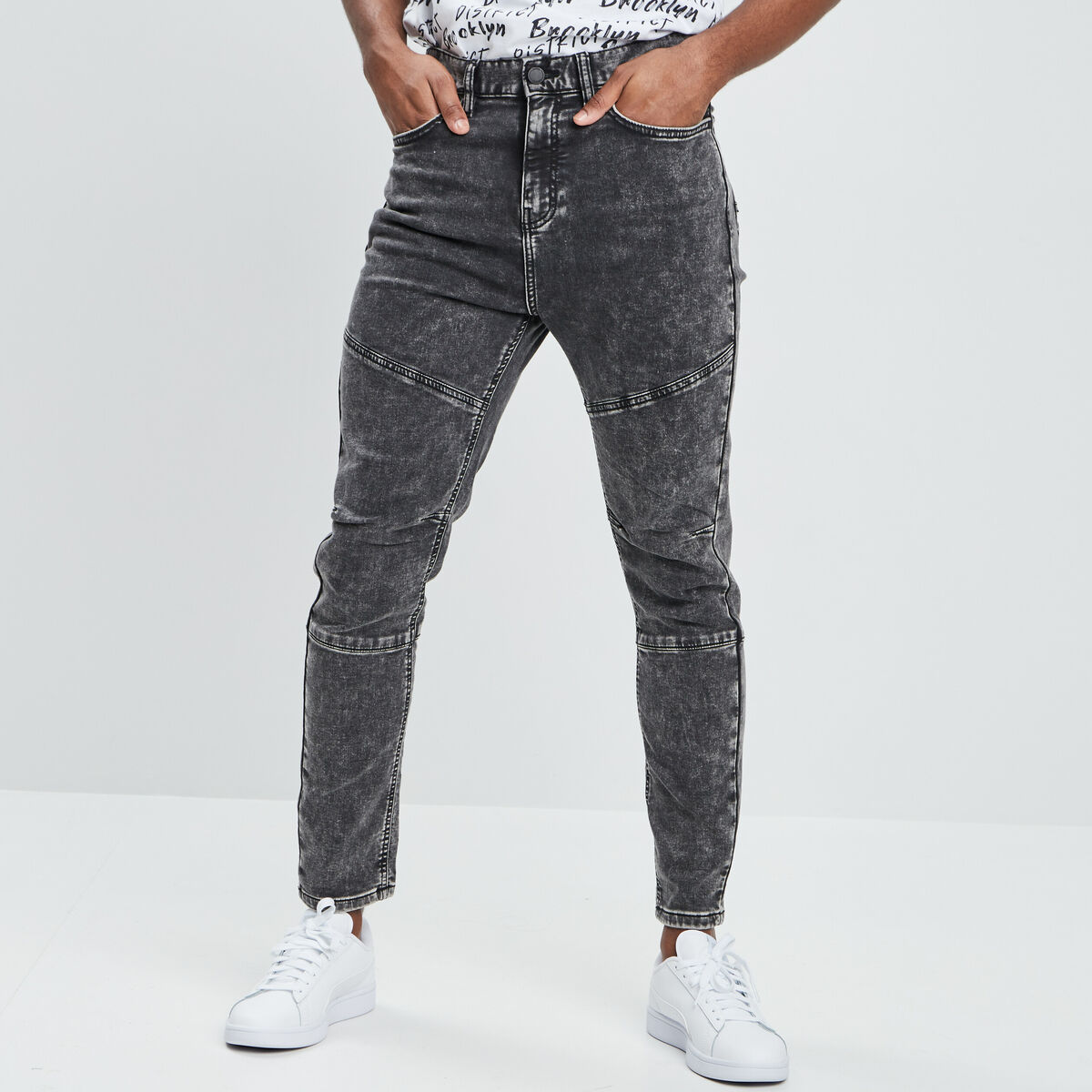 Jeans skinny denim noir homme