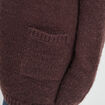 Gilet long manches longues marron foncé femme