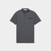 Polo droit manches courtes 1 poche buste gris foncé homme