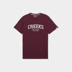 T-shirt manches courtes coton Creeks prune homme