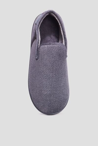 Chaussons charentaise Isotoner gris homme