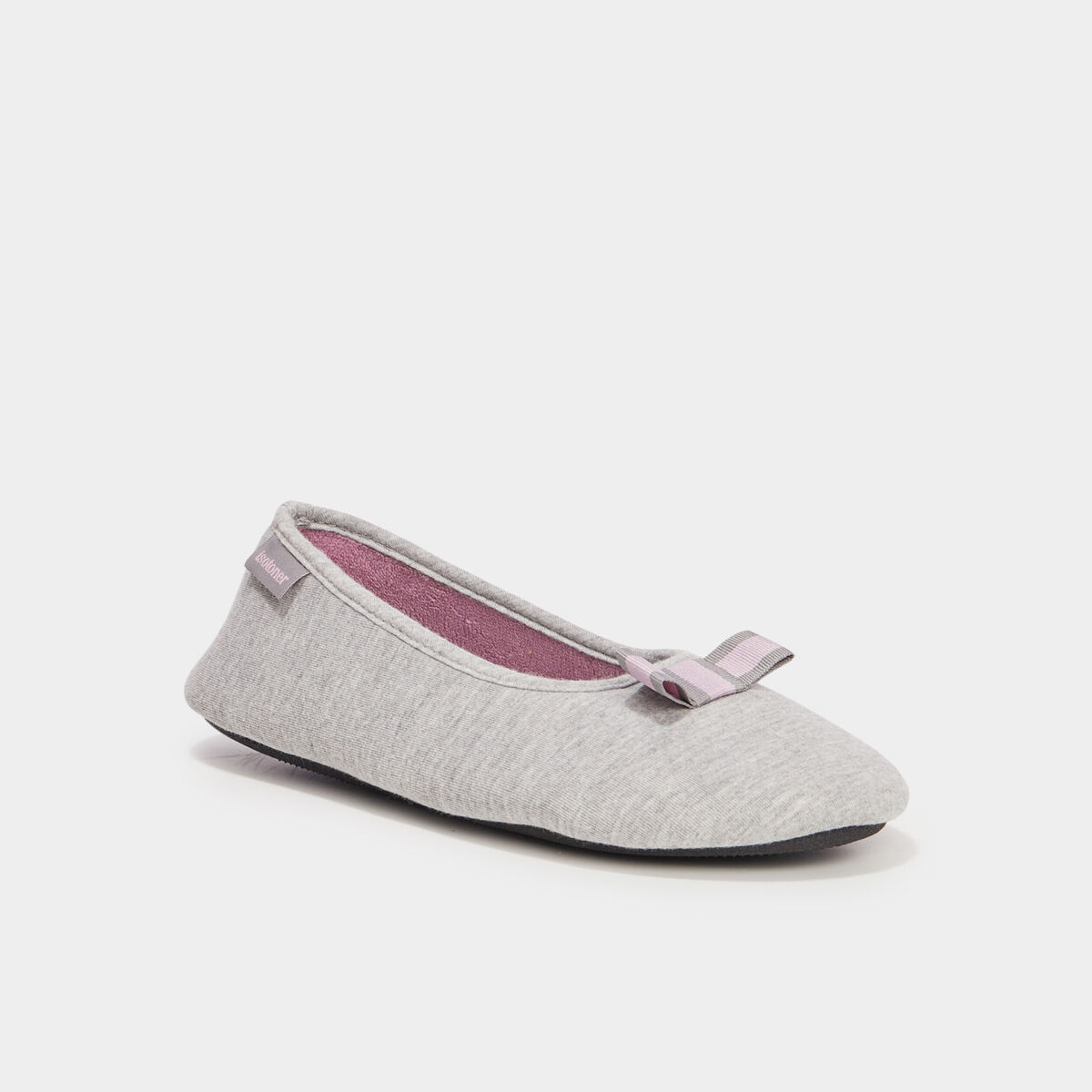 Chaussons ballerines Isotoner gris femme