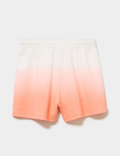 Short molletonn&eacute; taille &eacute;lastiqu&eacute;e orange fille