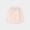 Pull jacquard col montant Creeks rose clair bébé fille