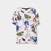 T-shirt manches courtes coton Sonic blanc garçon