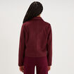 Veste paletot en su&eacute;dine boutonn&eacute;e violet fonc&eacute; femme