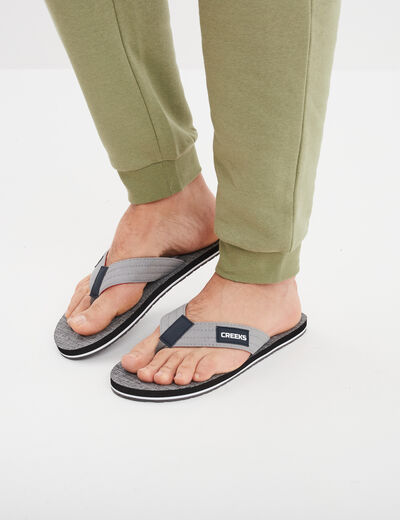 Tongs de plage gris homme