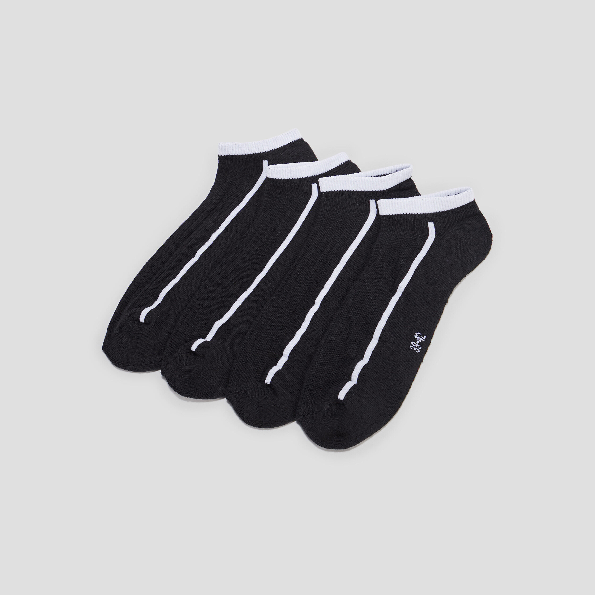 Lot 4 paires de chaussettes noir homme LH