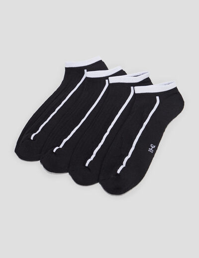 Lot 4 paires de chaussettes noir homme