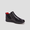 Bottines en cuir noir femme