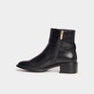 Bottines à talons zippées avec boucles noir femme