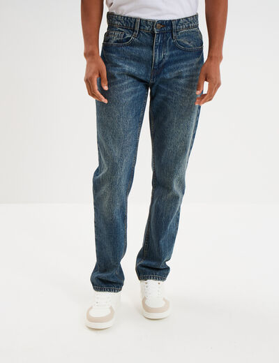 Jeans regular 5 poches coton denim dirty homme