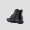Bottines à talons plats noir femme