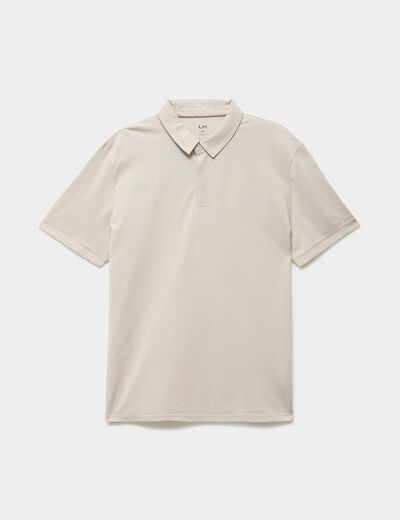 Polo manches courtes gris clair homme