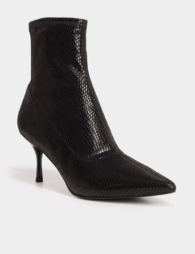 Bottines talons aiguilles Mosquitos noir femme