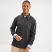 Polo piqu&eacute; droit manches longues coton gris homme