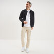 Surchemise en jean coton d&eacute;lav&eacute; gris fonc&eacute; homme