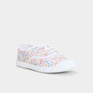Tennis basses en toile ecru fille