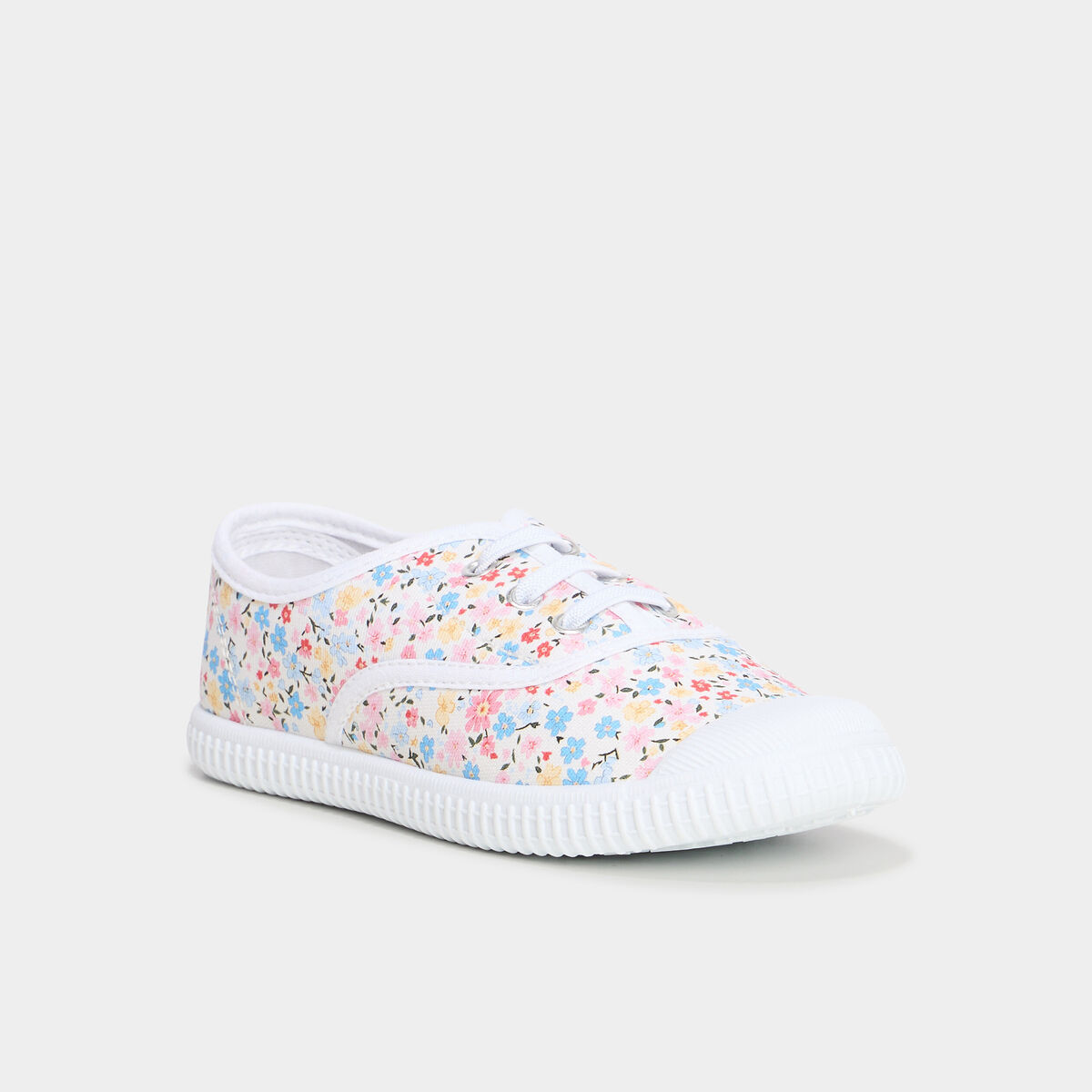 Tennis basses en toile ecru fille