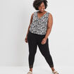 Leggings avec dentelle noir femme grande taille