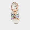 Sandales plates avec semelle souple multicolore fille