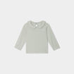 T-shirt col claudine manches longues vert pastel bébé fille