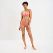 Tanga en dentelle doublure coton vieux rose femme