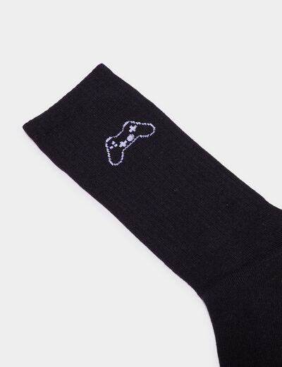 Lot 5 paires chaussettes noir homme