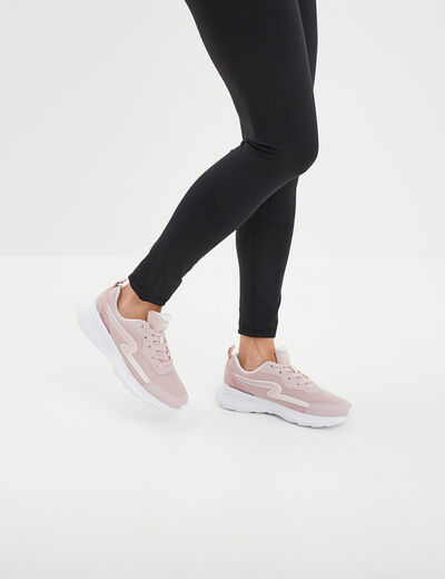 Baskets running à lacets Run-Up rose femme