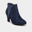 Bottines aspect daim à talons Mosquitos bleu marine femme