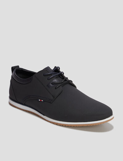Derbies texturées à lacets noir homme