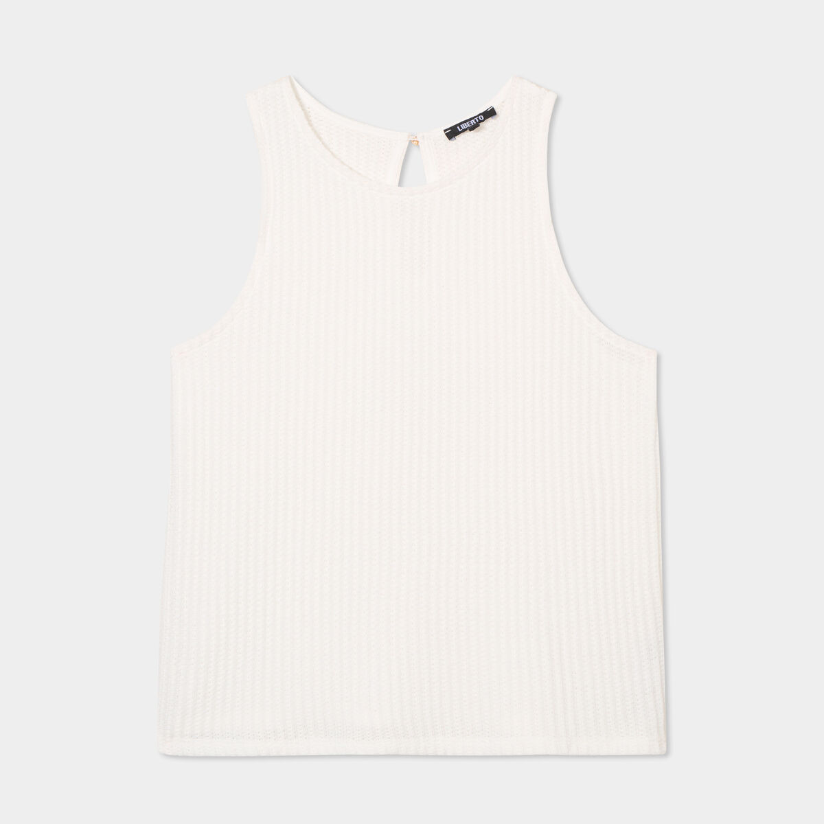 Débardeur effet crochet blanc femme