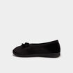 Chaussons ballerines avec noeuds noir femme