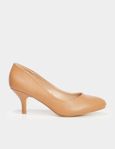 Escarpins irisés marron clair femme